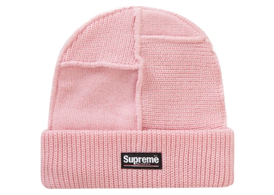 Pre-owned Supreme  Paneled Seam Beanie Pink