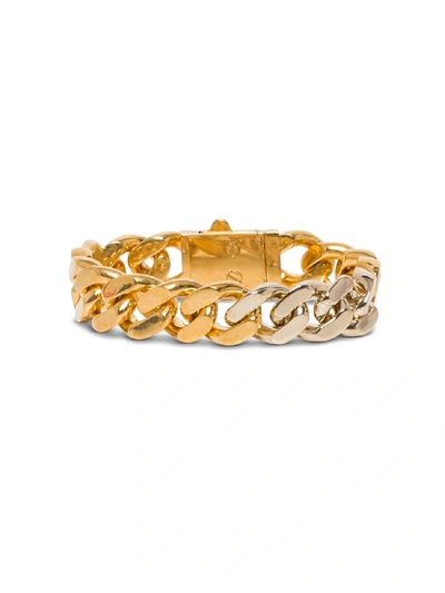 Shop Saint Laurent Chain Bracelet In Golden Brass In Metallic