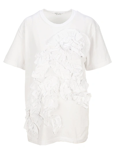 Shop Comme Des Garçons Comme Des Garçons Ruffled T-shirt In White