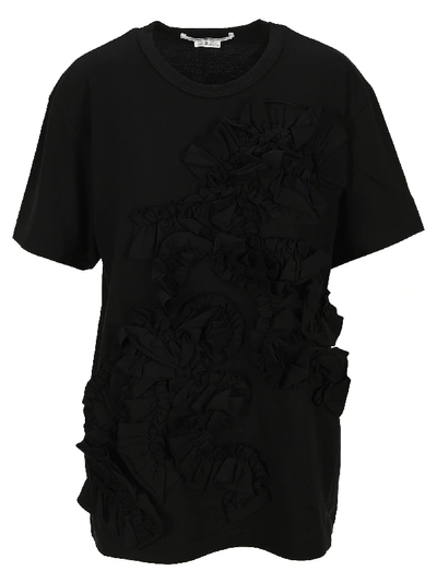 Shop Comme Des Garçons Comme Des Garçons Ruffled T-shirt In Black