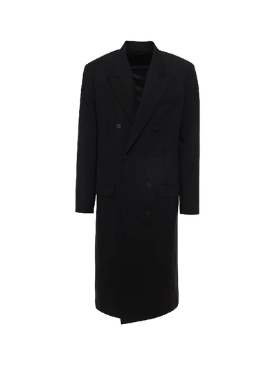 Shop Balenciaga Coat In Black