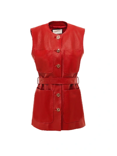 Shop Gucci Vest In Red