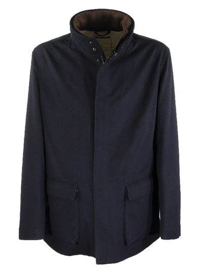 Shop Loro Piana Winter Voyager Jacket Cashmere Storm System In Midnight Blue
