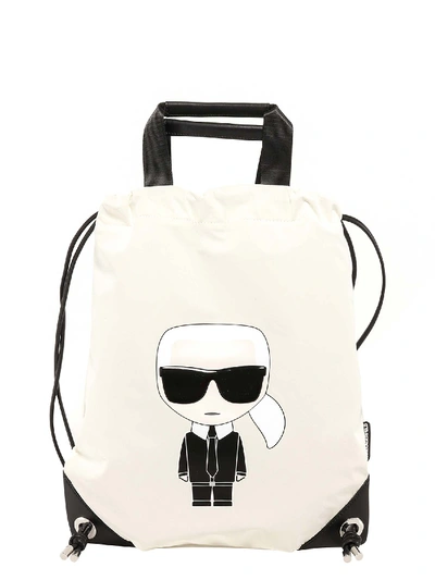 Shop Karl Lagerfeld Backpack In White