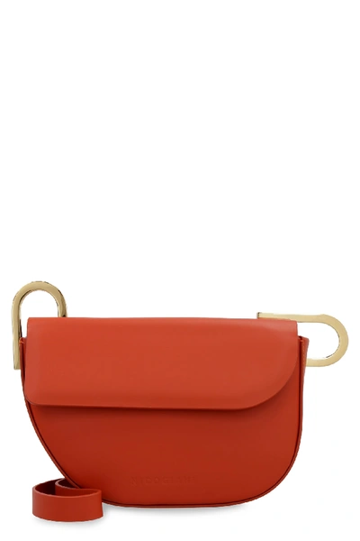 Shop Nico Giani Tilly Leather Crossbody Bag In Orange