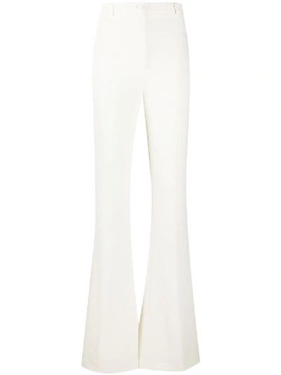 Shop Hebe Studio Flared Style Trousers In White
