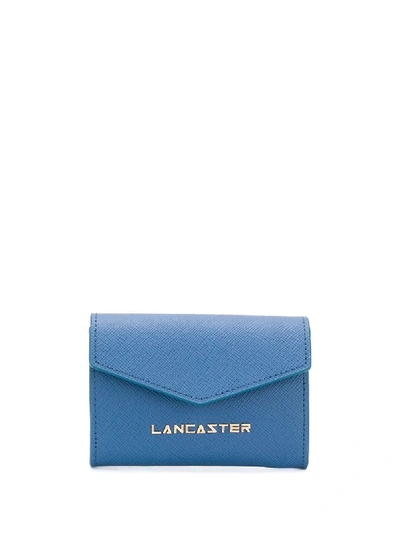 Shop Lancaster Compact Logo Wallet In Blue