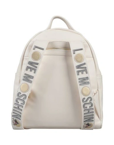 Shop Love Moschino Backpacks In Ivory