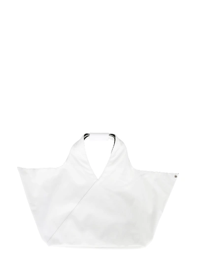 Shop Mm6 Maison Margiela Foldable Japanese Bag In White