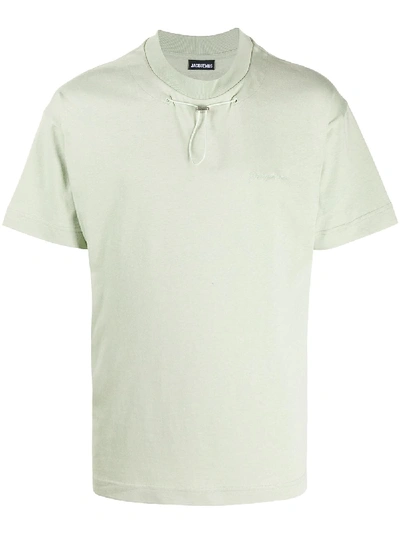 Shop Jacquemus Elasticated Drawstring Detail T-shirt In Green