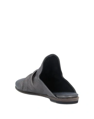 Shop Pantanetti Woman Mules & Clogs Lead Size 5 Soft Leather In Grey