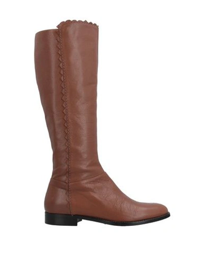 Shop Moschino Cheap And Chic Boots In Brown