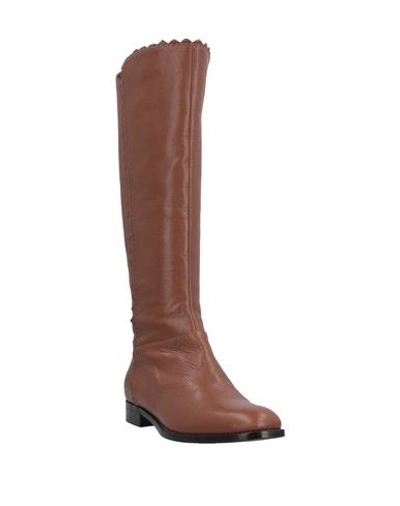 Shop Moschino Cheap And Chic Boots In Brown