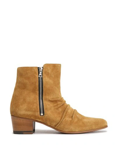 Shop Amiri Woman Ankle Boots Camel Size 7 Soft Leather In Beige