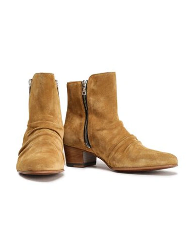 Shop Amiri Woman Ankle Boots Camel Size 7 Soft Leather In Beige