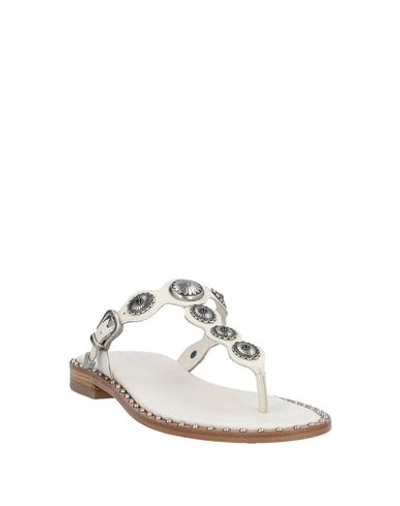 Shop Ash Toe Strap Sandals In Ivory