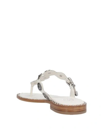 Shop Ash Toe Strap Sandals In Ivory