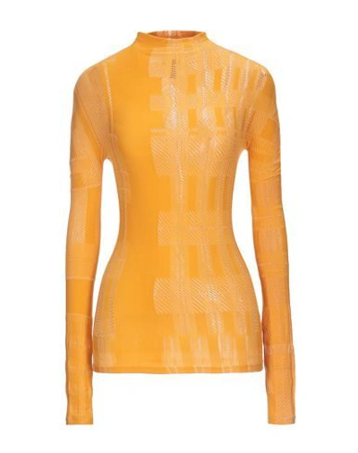 Shop High By Claire Campbell High Woman T-shirt Ocher Size L Polyester, Nylon, Elastane In Yellow