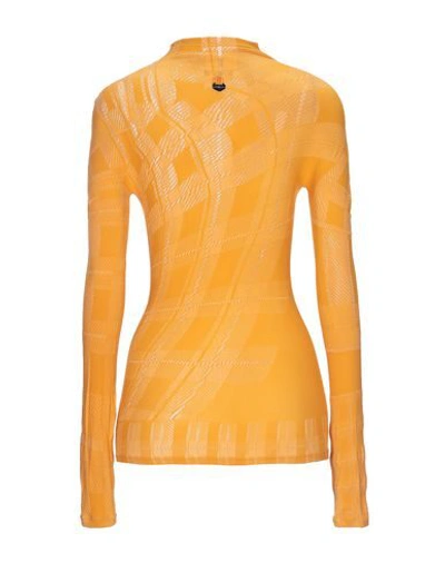 Shop High By Claire Campbell High Woman T-shirt Ocher Size L Polyester, Nylon, Elastane In Yellow