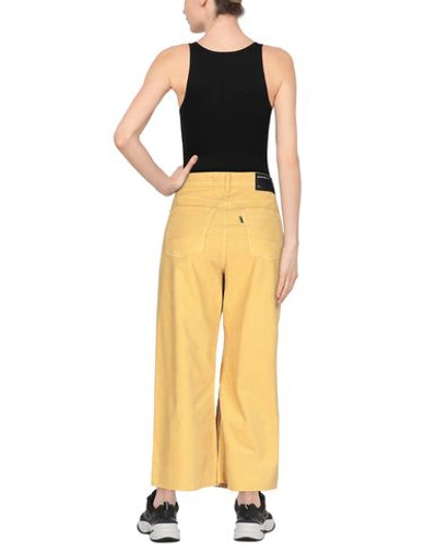 Shop Department 5 Woman Pants Ocher Size 31 Cotton, Elastane In Yellow
