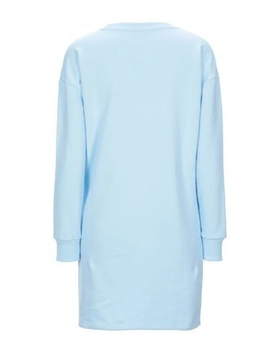 Shop Chiara Ferragni Woman Mini Dress Sky Blue Size S Cotton
