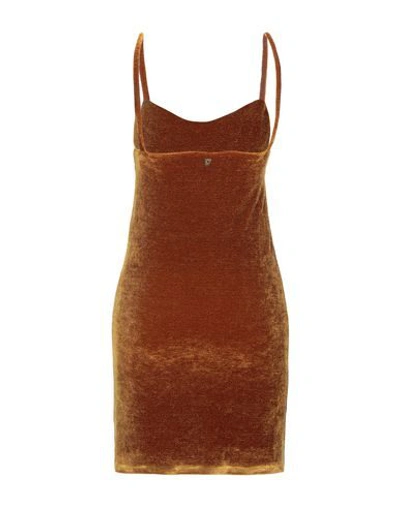 Dondup Short Dresses In Brown