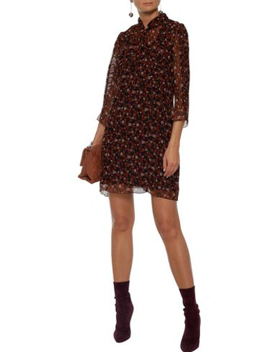 Shop Anna Sui Short Dress In Brown