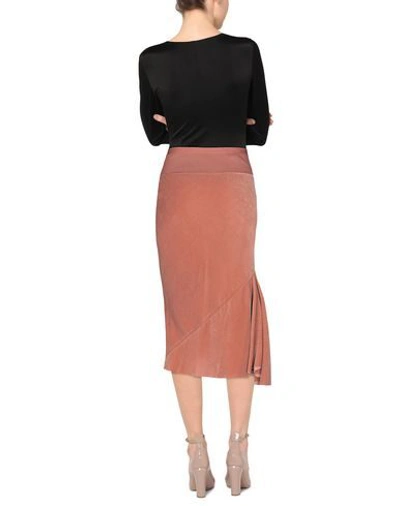 Shop Rick Owens 3/4 Length Skirts In Brick Red