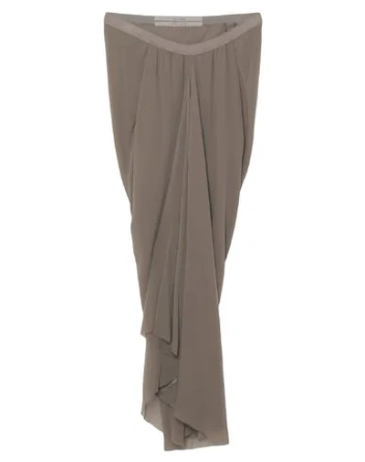 Shop Rick Owens Woman Midi Skirt Grey Size 6 Silk