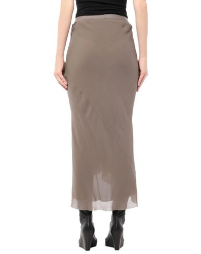 Shop Rick Owens Woman Midi Skirt Grey Size 6 Silk