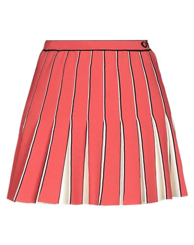 Off-white Swans Collegiate Cheerleader Skirt In Red