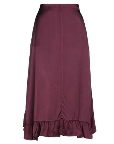 Shop Semicouture Woman Maxi Skirt Mauve Size 4 Viscose In Purple