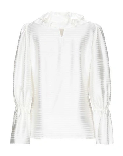 Shop Tory Burch Blouses In Ivory