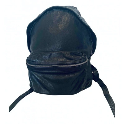 Pre-owned Saint Laurent City Backpack Black Leather Bag