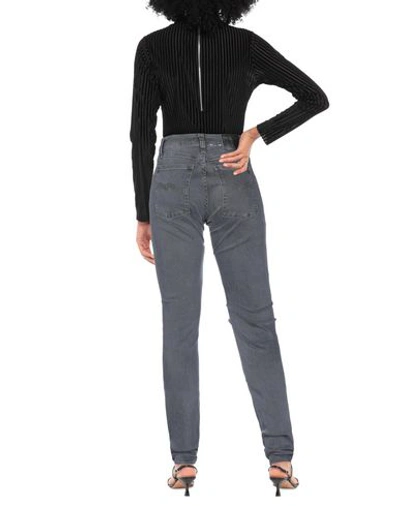 Shop Nudie Jeans Co Woman Jeans Lead Size 30w-32l Organic Cotton, Polyester, Elastane In Grey