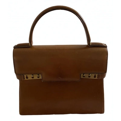 Pre-owned Delvaux Tempête Camel Leather Handbag
