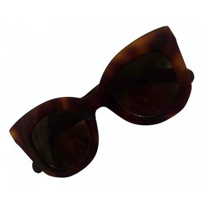 Pre-owned Celine Marta Brown Sunglasses