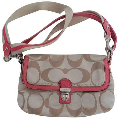 Signature sufflette cloth handbag Coach Pink in Cloth - 36659000