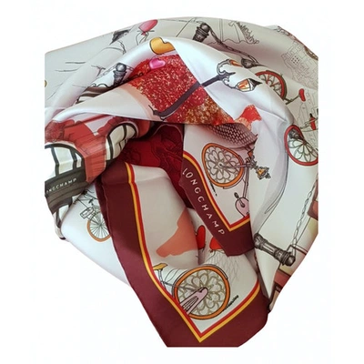 Pre-owned Longchamp Burgundy Silk Silk Handkerchief