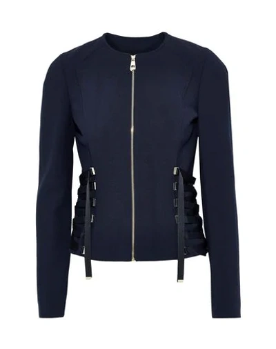 Shop Versace Suit Jackets In Dark Blue