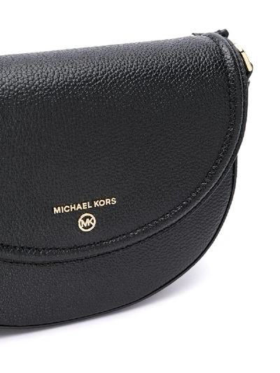 Shop Michael Michael Kors Jet Set Charm Leather Clutch In Black