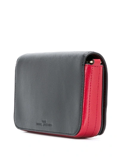 Shop Marc Jacobs Snapshot Leather Chained Wallet In Black