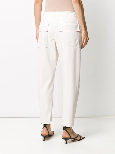 Shop Semicouture Queen Trousers In White