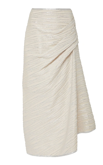 Shop Acler Grivell Gathered Skirt In Silver