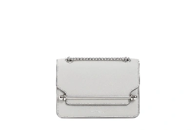 Shop Strathberry East/west Mini In Pearl Grey (silver Hardware)