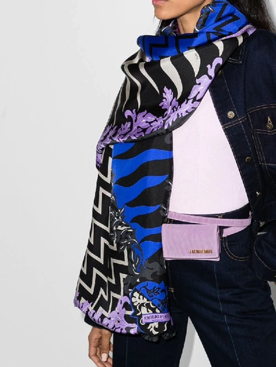 Shop Emilio Pucci Lupa Print Scarf In Black