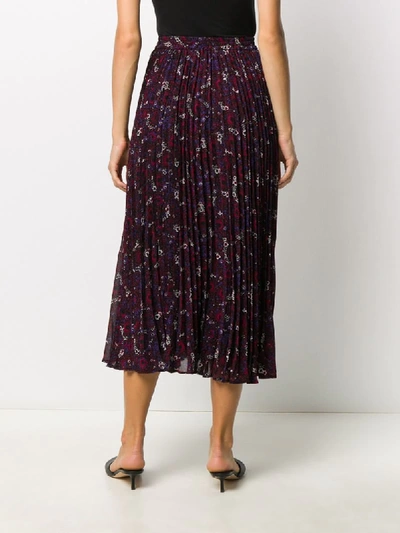 Shop Michael Michael Kors Azalea Pleated Skirt In Purple