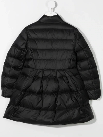 Shop Fay Quilted A-line Coat In Black