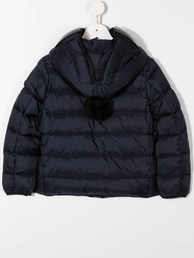 Shop Ai Riders On The Storm Young Hooded Padded Jacket In Blue