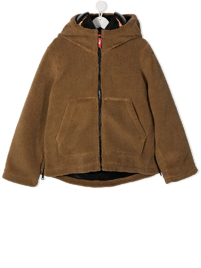 Shop Ai Riders On The Storm Young Bobble Hood Jacket In Brown